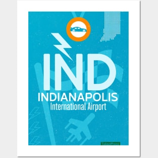 IND Indianapolis airport code Posters and Art